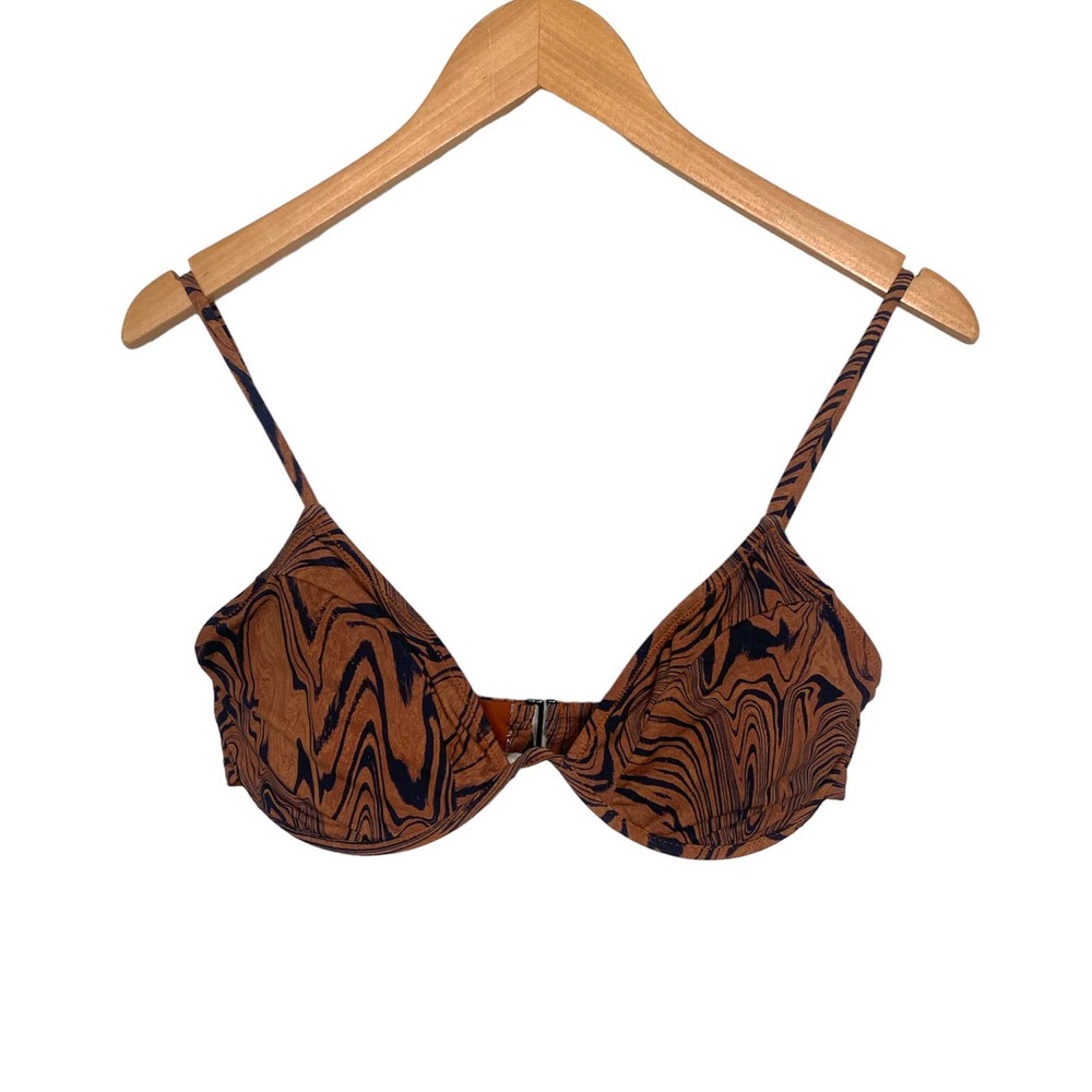 Good American Animal Print Bikini Top Size 3/Large